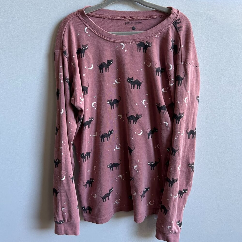 Petit Lem Black Cat/ Moon Long Sleeve